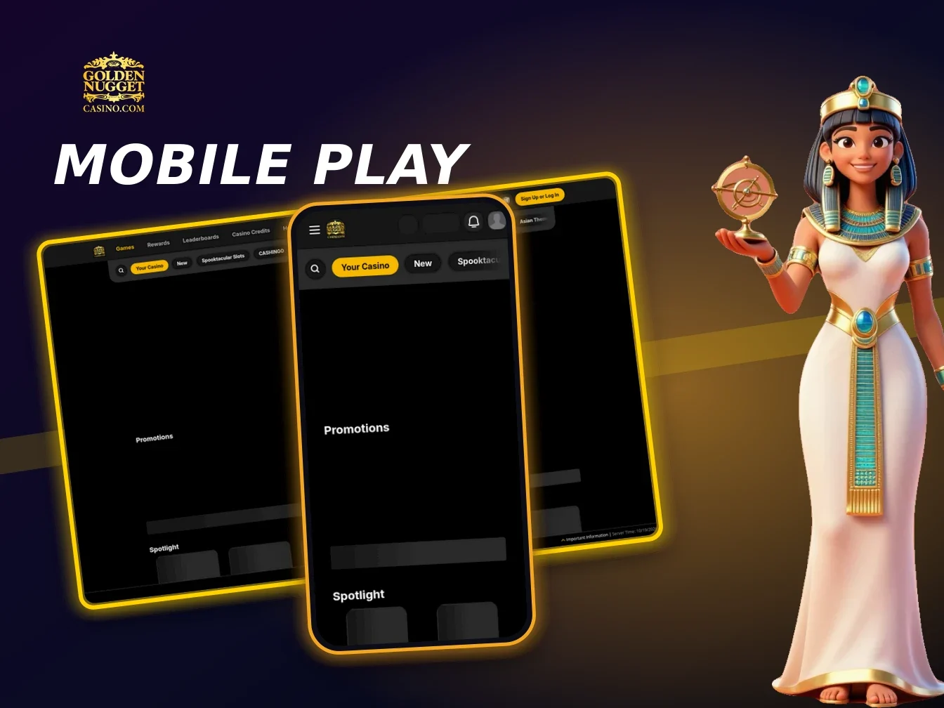 Golden Nugget Casino mobile app on a phone
