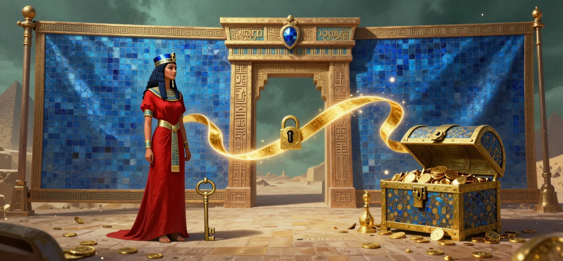 Golden Nugget Casino promotion key beside a treasure chest