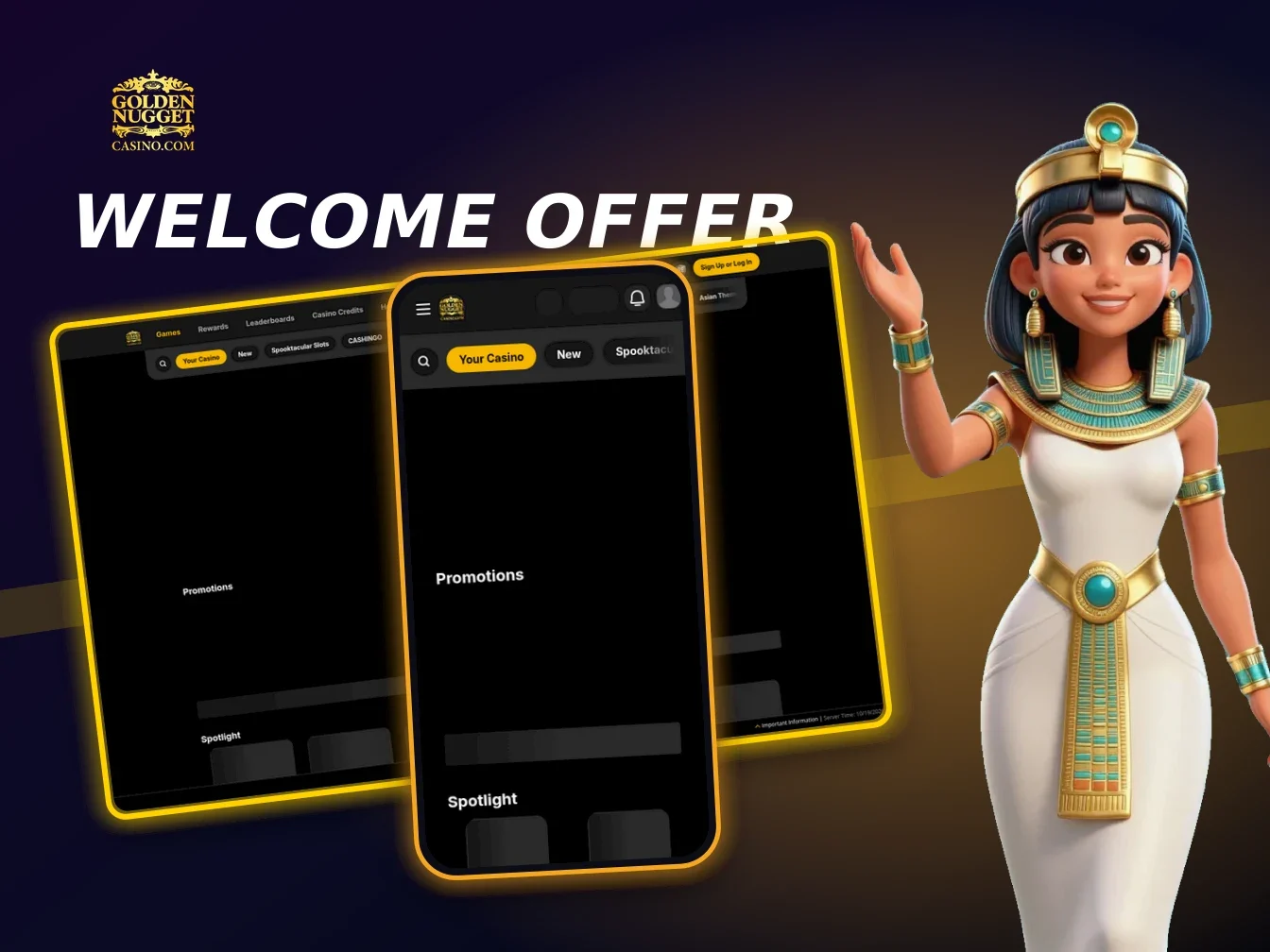 Golden Nugget Casino welcome package on desktop
